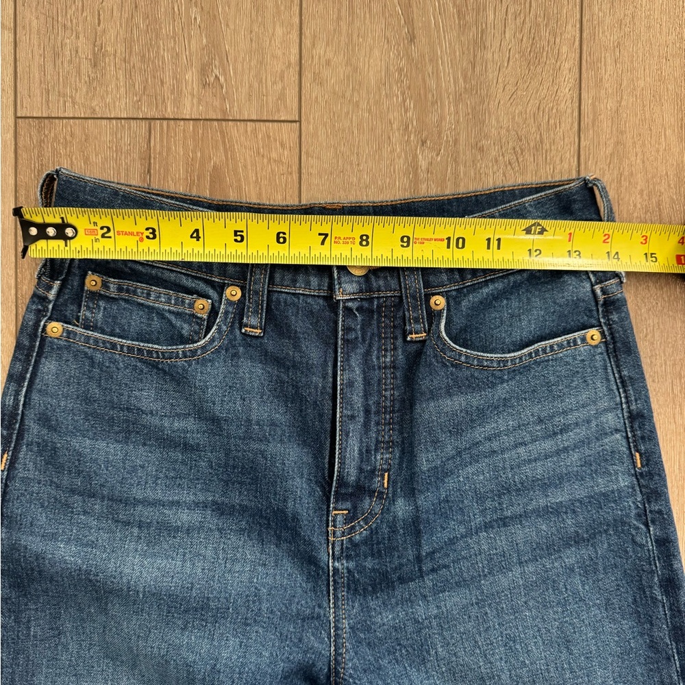J. Crew Wide Leg Trouser Jeans High Rise Dark Wash Denim Chic 25 - Picture 10 of 14